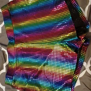 Rainbow metallic shorts LG